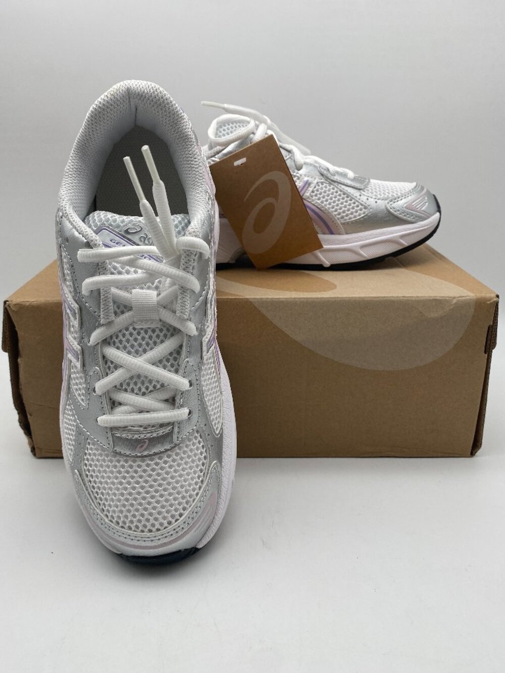 ASICS GEL-1130 GRADE SCHOOL WHITE/COSMOS # 1204A169-103 US KIDS SIZE 5.5